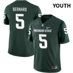 Youth Michigan State Spartans NCAA #5 Germie Bernard Green NIL 2022 Authentic Nike Stitched College Football Jersey ML32V84YL